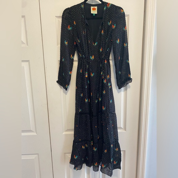 Farm Rio Chicken pattern Dress size Small - Picture 3 of 6